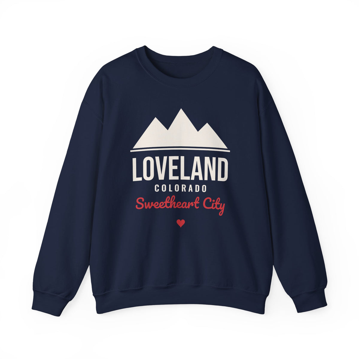 Loveland Colorado Sweetheart City Crewneck Sweatshirt – Dark Colors