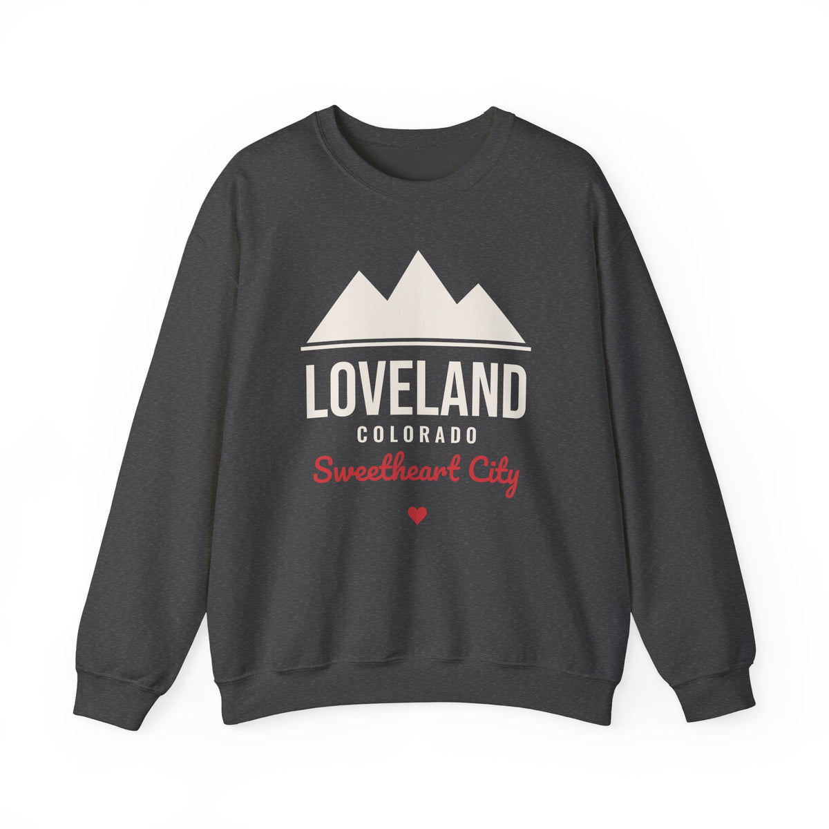 Loveland Colorado Sweetheart City Crewneck Sweatshirt – Dark Colors