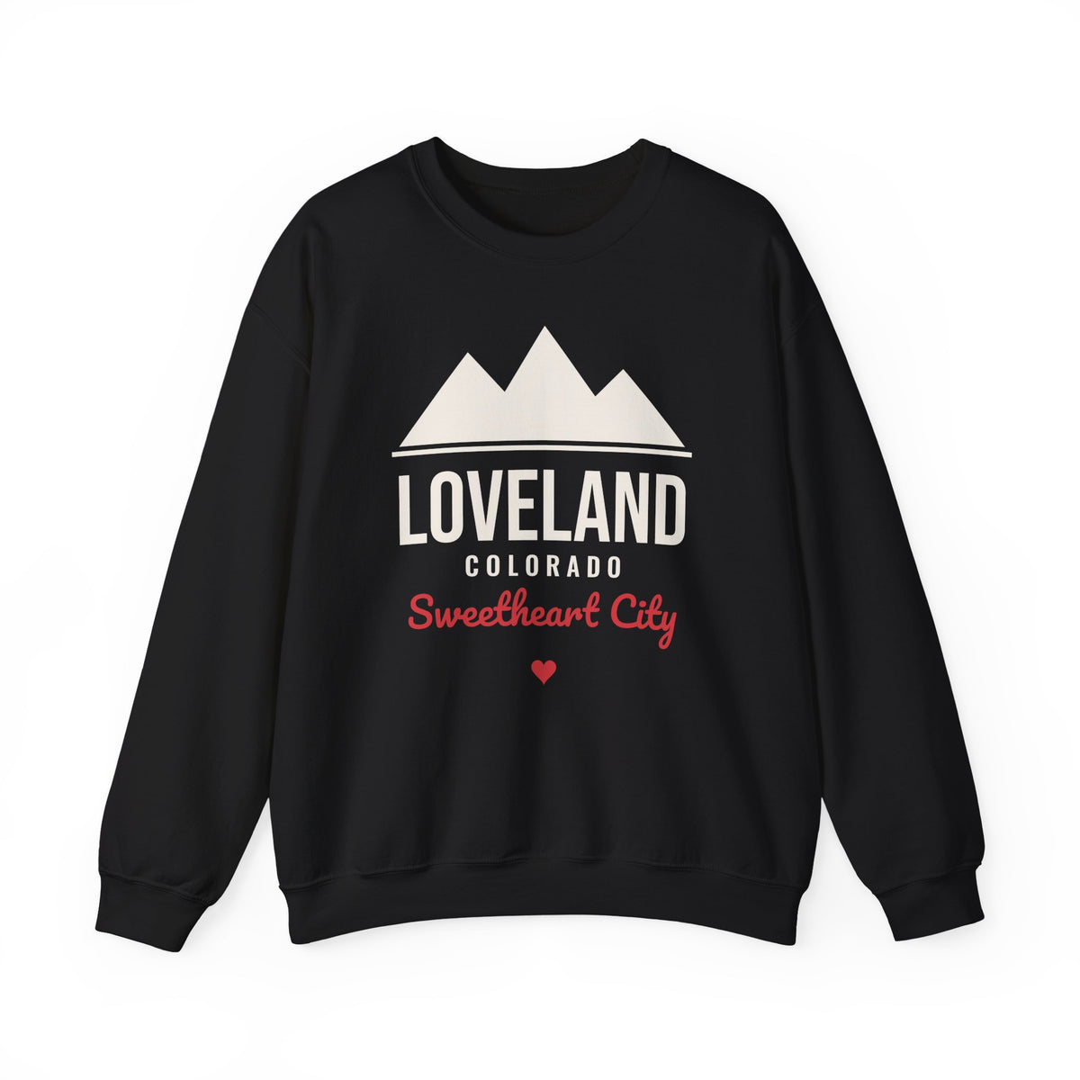 Loveland Colorado Sweetheart City Crewneck Sweatshirt – Dark Colors