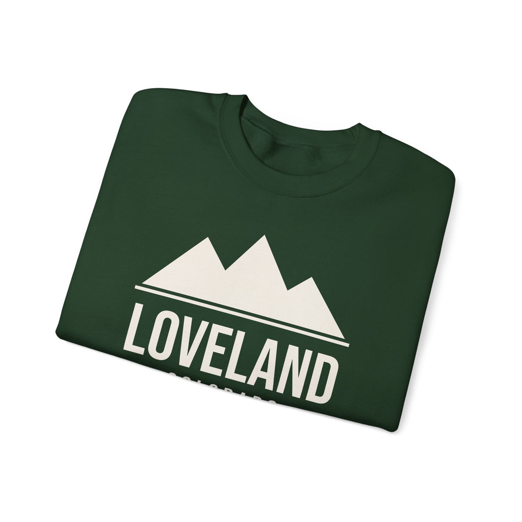 Loveland Colorado Sweetheart City Crewneck Sweatshirt – Dark Colors