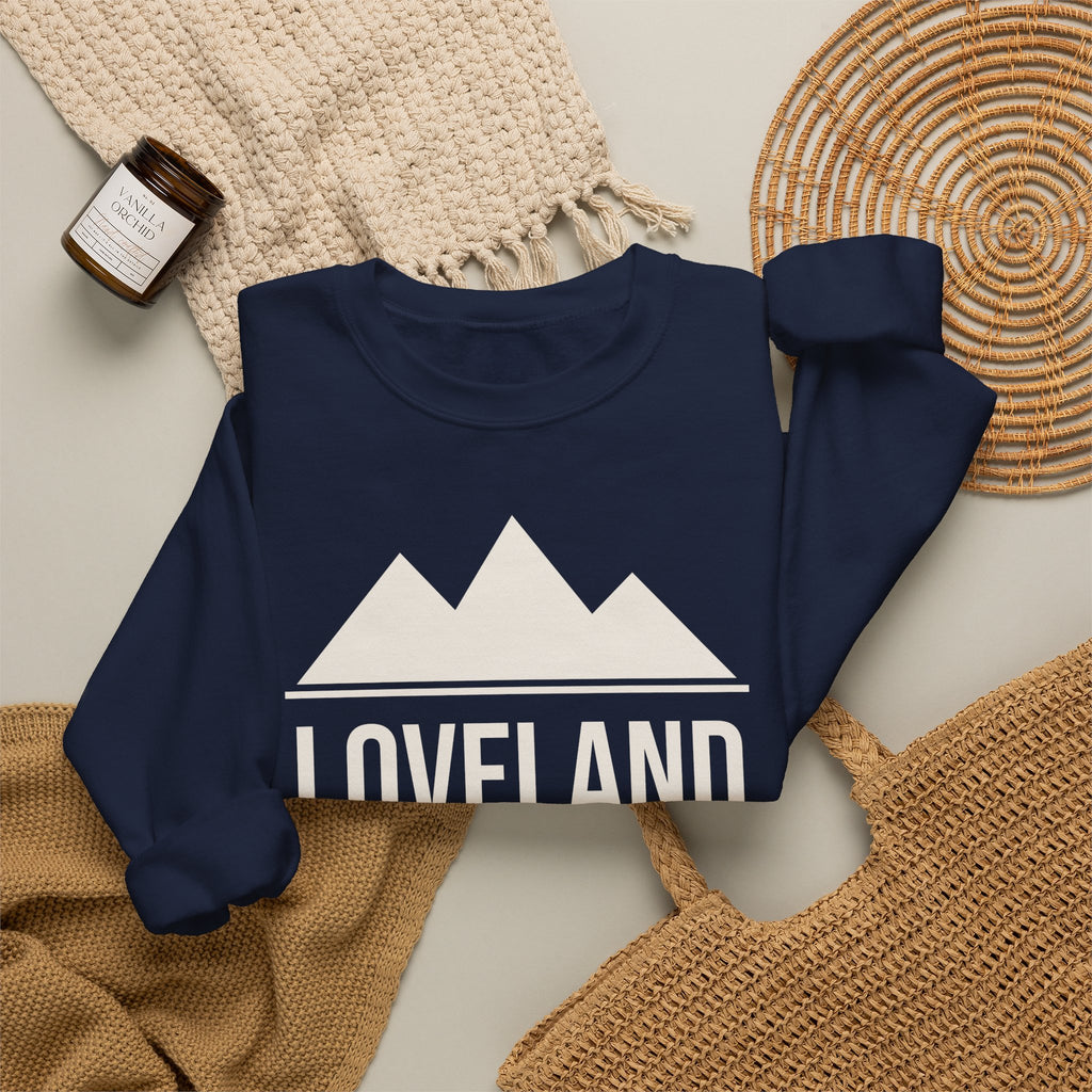 Loveland Colorado Sweetheart City Crewneck Sweatshirt – Dark Colors