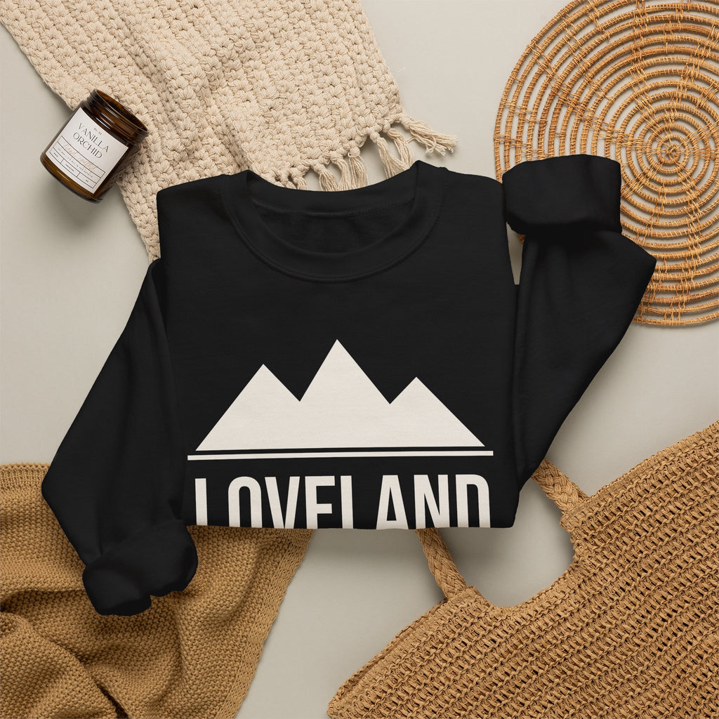 Loveland Colorado Sweetheart City Crewneck Sweatshirt – Dark Colors