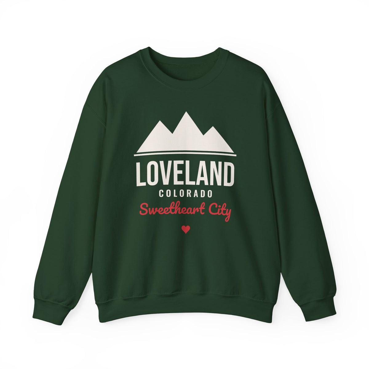 Loveland Colorado Sweetheart City Crewneck Sweatshirt – Dark Colors