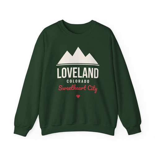 Loveland Colorado Sweetheart City Crewneck Sweatshirt – Dark Colors
